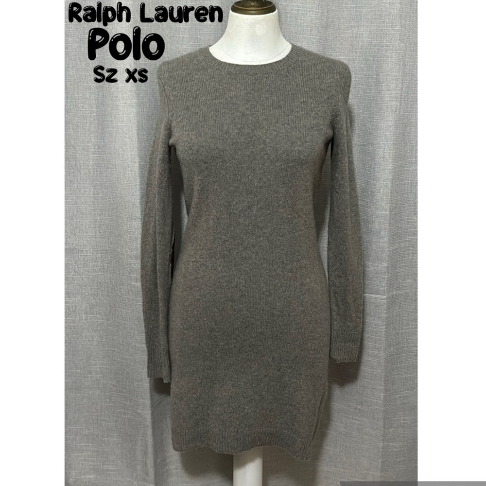 Ralph Lauren Polo Sweater Dress-Sz XS-Gray-Italian Yarn-